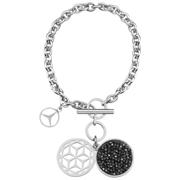 Bratara Dama Oe Mercedes-Benz Swarovski Argintiu / Negru B66953118